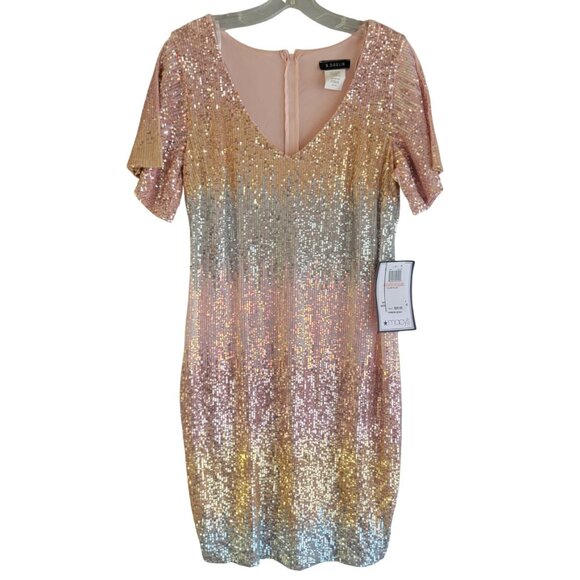 NWT B. Darlin Sequin Girls Club Plus Dress Size 14W - Picture 1 of 8